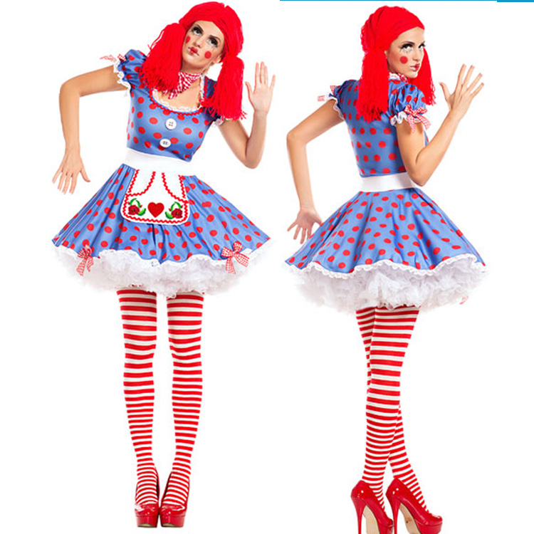 F1799  Harlequin Circus Mime Cirque Clown Jester Fancy Dress Halloween Costume